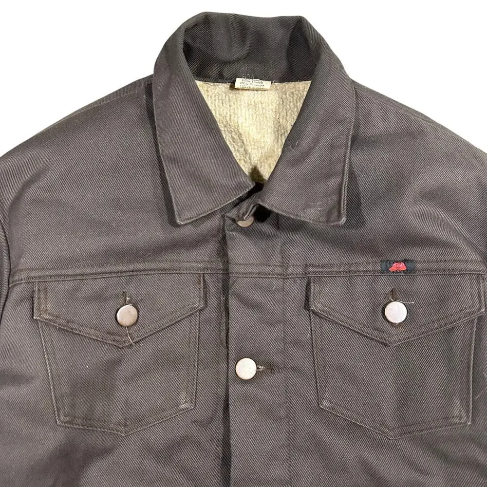 Vintage 70s Red Kap Fleece Lined Jacket Mens Small Workwear Brown USA Made